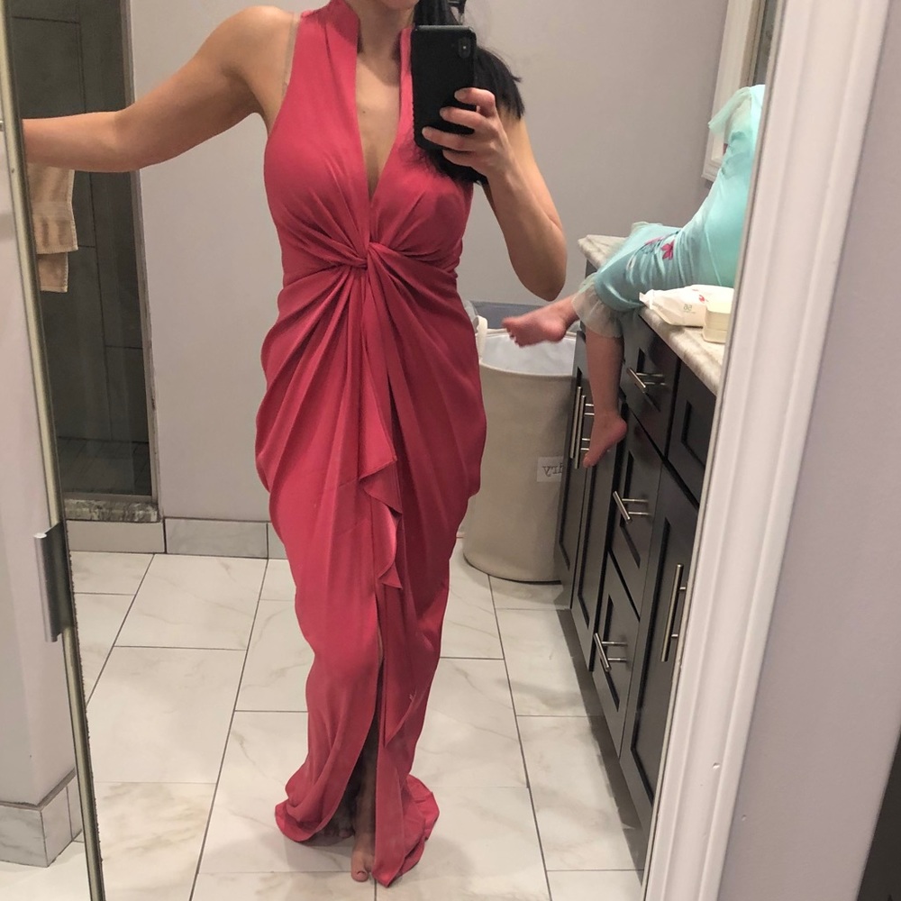 Pink Silk Dress